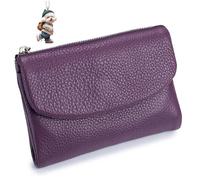 NNBWLMAEE Joyfullygo Wallet, Unisex Pebble Leather Wallet, with Credit Card Holder, Coin Holder & Cash Slots, Soft Small, Waterproof, Large Capacity (P)
