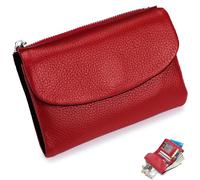 NNBWLMAEE Joyfullygo Wallet, Unisex Pebble Leather Wallet, with Credit Card Holder, Coin Holder, Soft Portable, Large Capacity (A-4)