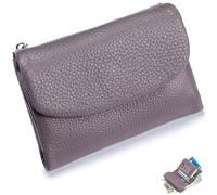 NNBWLMAEE Joyfullygo Wallet, Unisex Pebble Leather Wallet, with Credit Card Holder, Coin Holder, Soft Portable, Large Capacity (A-15)