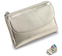 NNBWLMAEE Joyfullygo Wallet, Unisex Pebble Leather Wallet, with Credit Card Holder, Coin Holder, Soft Portable, Large Capacity (A-19)