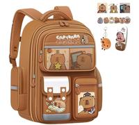 NNBWLMAEE Large Capacity Fashionable Capybara Cartoon Backpack, Capybara Backpack for Girls Boys, to School Supplies Stationary Gifts for Kids Students (A-3)