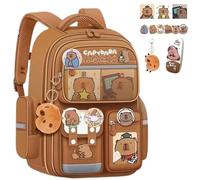 NNBWLMAEE Large Capacity Fashionable Capybara Cartoon Backpack, Capybara Backpack for Girls Boys, to School Supplies Stationary Gifts for Kids Students (A-1)