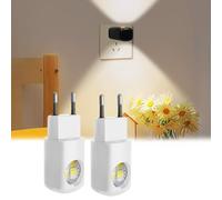 NNBWLMAEE LED Wall Socket Night Light, Mini LED Night Light Plug in Wall, Dusk to Dawn Sensor Mood Lighting, 360° Adjustable, 3000k Soft White, for Bedroom Bathroom Stairs Hallway (2B,White light)