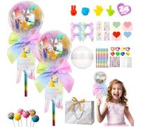 NNBWLMAEE Lollipop Valentine Kit, Valentines Day Gifts Giant Lollipop, 24 Pack Giant Rainbow Stationery Set with Cards, for School Classroom Class Party Favor, Valentine Gift Exchange (2pcs)