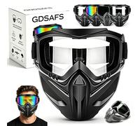 NNBWLMAEE Maschera Occhiale Integrale Staccabile, Scudo Facciale Antiappannamento, Antivento E Resistente Agli Urti, Maschera Per Taglio Dell’Erba Per Saldatura, Paintball E Guida In Moto (A4,1PC)