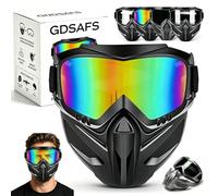 NNBWLMAEE Maschera Occhiale Integrale Staccabile, Scudo Facciale Antiappannamento, Antivento E Resistente Agli Urti, Maschera Per Taglio Dell’Erba Per Saldatura, Paintball E Guida In Moto (A1,1PC)