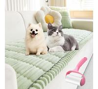 NNBWLMAEE Pawcart Couch Cover, Non-Slip Washable Couches Covers for Pets, New Thick Sofa Covers Washable, Ultra-Soft Fluffy Plush Sofa Protector, for Dogs Cats and Living Room Decor (A,27.5 * 35.4in)
