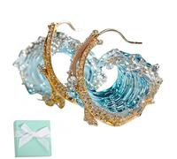 NNBWLMAEE Set di gioielli con giuramento dell'oceano, set di gioielli romantici dal mare-giuramento dell'oceano, collana e orecchini e anelli, idea regalo, Acciaio al titanio