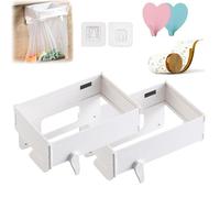 NNBWLMAEE Space-Saving Foldable Trash Bag Holder, 2026 New Magnetic Closure Waste Bag Hanger Racks, Multifunctional Portable Hanging Trash Holder No-Drill, for Cabinet Doors Bathroom, Table (White*2)