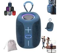 NNBWLMAEE Vibins Wireless Speaker, Vibins Light up Speaker, Modern and Chic Wireless Fabric Speakers, Portable Bluetooth Speakers with Colorful LED Lights, for Home Outdoor Travel (Blue)