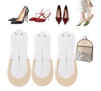 NNBWLMAEE Wateresty Toe Topper Socks, Wateresty Socks, Low Cut Half Toe Topper Sock with Non-slip Straps, Invisible Half Toe topper Footies, for Women Ladies Sneakers High-heel Shoes (3Skin)