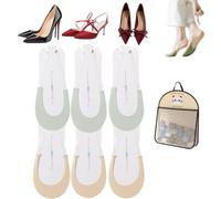 NNBWLMAEE Wateresty Toe Topper Socks, Wateresty Socks, Low Cut Half Toe Topper Sock with Non-slip Straps, Invisible Half Toe topper Footies, for Women Ladies Sneakers High-heel Shoes (6PCS-8)