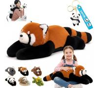 NNBWLMAEE Weighted Panda Stuffed Animal, Weighted Stuffed Animal, Weighteds Animals for Kids & Adults, Pandas Teddy Bear Dinosaur Stuffeds Toys, for Anxiety Relief & Sleep Support (17.7in,Raccoon)