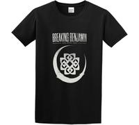 NNCKPYSOU Breaking Benjamin Cresent Moon T-Shirt Mens Unisex Black Tees
