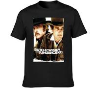 NNCKPYSOU Butch Cassidy & The Sundance Kid Newman Redfordt T-Shirt Mens Balck Tees Unisex Shirt
