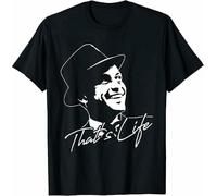 NNCKPYSOU Limited That's Life Essential Distressed Love Frank Art Sinatra Love T-Shirt Black Black