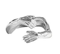 NNGT - Anello da polso con braccio, in argento Sterling 925, regolabile, per uomo e donna e Lega, 41 (13.1), colore: argento, cod. FA01300165_SILV2-333DE