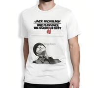 nnhuuuANNE FULIN Jack Nicholson One Flew Over The Cuckoo's Nest T-Shirt Men's Women's White