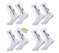Nnicorns 5 Pairs FS Calzettoni Calcio Uomo, Grip Calze Antiscivolo Uomo, 39-46 Traspiranti Calzini Antiscivolo Calcio da Basket, Running, Ciclismo e Tennis Calcio Accessori (Bianco)