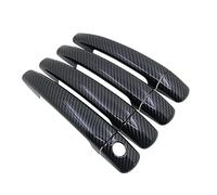 NNJIEUPO Copri Maniglia per Porta Compatibile con Citroen per C3 2012 2013 2014 2015 2016 Copertura Maniglia Porta Esterna Auto Styling Parti Esterne Accessori Protezione(Black,4Handle 1 Keyhole)