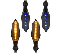 NNJIEUPO Moto Luce di Marcia Compatibile con ST1300 per PCX125 per PCX150 per CR85 Motociclo Posteriore Sinistro Destro Indicatore di Direzione Luce Acqua Che Scorre Lampeggiante Spia di Avvertimento
