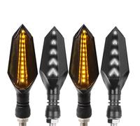 NNJIEUPO Moto Luce di Marcia Compatibile con Yamaha per R6 2005 2006 Moto Anteriore Posteriore Indicatori di Direzione Pieghevoli Lampeggianti Indicatore di Direzione Lampeggiatore di Coda Scorrevole