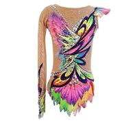 Nnnydjy Abbigliamento da Ginnastica Ritmica da Donna Elevata Elasticità Costume da Competizione per Il Pattinaggio su Ghiaccio Femminile Figura Professionale di Pattinaggio,A,M