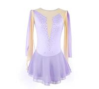 Nnnydjy Abiti Classici Per Il Pattinaggio Per Il Pattinaggio Per Le Figure Per Ragazze Costume Da Ballo Da Pattinaggio A Rulli Maschia Lunga Leotardie Di Ginnastica Ritmica Gonne Da Ballo,B,11_13Years