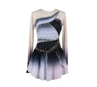 Nnnydjy Abiti da Gara di Pattinaggio Artistico su Ghiaccio da Donna Body da Ginnastica Ritmica per Ragazze Costume da Pattinaggio Artistico Professionale Sfumato alla Moda,A,L