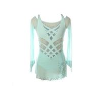 Nnnydjy Abito da Gara di Pattinaggio Artistico alla Moda Abbigliamento da Danza Professionale per Pattinaggio su Ghiaccio per Bambine Rete Costumi Sportivi da Ginnastica per Adulti,C,S