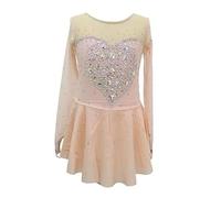 Nnnydjy Abito da Pattinaggio A Rotelle per Ragazze Abbigliamento da Gara per Pattinaggio Artistico Femminile Body Sportivi Artistici Fatti A Mano Gonna per Ginnastica Ritmica,A,L