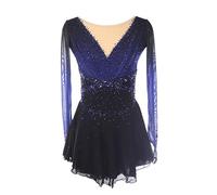 Nnnydjy Abito da Pattinaggio Artistico per Gare Professionistiche Abbigliamento per Pattinaggio su Ghiaccio A Rotelle per Bambine Gonna Sportiva da Pattinaggio Costume da Ginnastica,A,XL