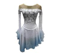 Nnnydjy Abito da Pattinaggio Artistico Professionale per Ragazza Abbigliamento da Gara di Pattinaggio A Rotelle su Ghiaccio Fatta A Mano Costume da Body da Ginnastica Gonna Artistica,A,XXL