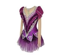 Nnnydjy Abito Professionale da Gara di Pattinaggio Artistico per Bambina Abbigliamento per Danza E Balletto Body da Ginnastica per Donna Abbigliamento per Pattinaggio su Ghiaccio,Viola,S