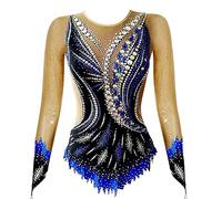 Nnnydjy Body per Ginnastica Ritmica da Donna Gonna per Gare di Ginnastica Artistica Fatta A Mano Abiti da Pattinaggio Artistico E Danza per Ragazze Elevata Elasticità,B,S