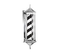 NNOIHRAP 70cm/85cm Rotating Barber Pole LED Strips Light Hexagonal Hair Salon Shop Beauty Illuminated Open Sign Outdoor Waterproof Wall Lamp Save Energy (C 85cm)
