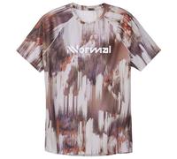 Nnormal - T-shirt da running ultraleggera e altamente traspirante - Race T-Shirt 02 W Print per Donne in Poliestere Riciclato - Taglia S - Marrone
