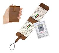nnOuOnn Classic Cribbage Game - Set da viaggio personalizzato per cribbage, giochi classici con mazzo completo di carte e 6 pioli per la notte di gioco, viaggi
