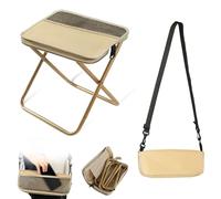 nnOuOnn Sgabello pieghevole portatile per campeggio, piccola sedia pieghevole per adulti, leggero, mini sgabelli telescopici pieghevoli, per pesca, viaggi, escursionismo, giardino (cachi, L)