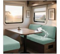 NNSMUN Carovana Copricuscino Per Divano, Copricuscini Per Tavolo Da Pranzo per Camper Jacquard, Fodere Per Cuscini Per Dinette Coprisedili per roulotte Per RV Auto (Green,L 65-95cm,W 40-65cm)