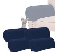 NNSMUN Set di 2/4/6 Copri Braccioli Elasticizzati per Poltrone, Universale Copri Bracciolo Divano, Antiscivolo Protezione Copridivano per mobili per sedie, Divano (Blu Navy,4 PZ)
