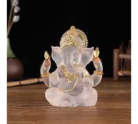 NNYCC Ganesh Idol Statua 14cm Resina Cristallo Decor indù Elefante Dio Signore Buddha Ganesha regalo decorazione,Clear