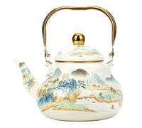 NNYCC Teiera Bollitore da cucina Bollitore da tè smaltato Grande capacità 2,5 litri con manico resistente calore Adatto a tutti i fornelli compresi gas a induzione e fiamme libere,A,1.5L