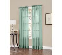 No. 918 Erica - Tenda a pannello in voile trasparente, 129,5 x 160 cm, colore: Blu minerale