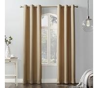 No. 918 Montego - Confezione da 2 tende a pannello semi-velate con occhielli, stile casual, 121,9 x 213,4 cm, colore: tortora