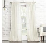 No. 918 Tayla - Tenda a pannello semitrasparente con tasca per bastone, 127 x 213 cm, colore: panna