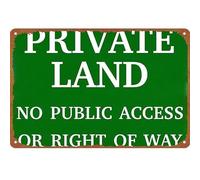 No Access Private Land Metal Sign Quirky Office Wall Decor 12x8 Inch