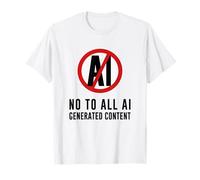 No ai contenuti AI Contro L'Arte Anti-IA Intelligente Artificiale Maglietta