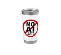 No AI Data Centers - Simple Minimal Spray Paint Style Text Bicchiere termico in acciaio inox doppia parete