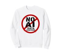 No AI Data Centers - Simple Minimal Spray Paint Style Text Felpa